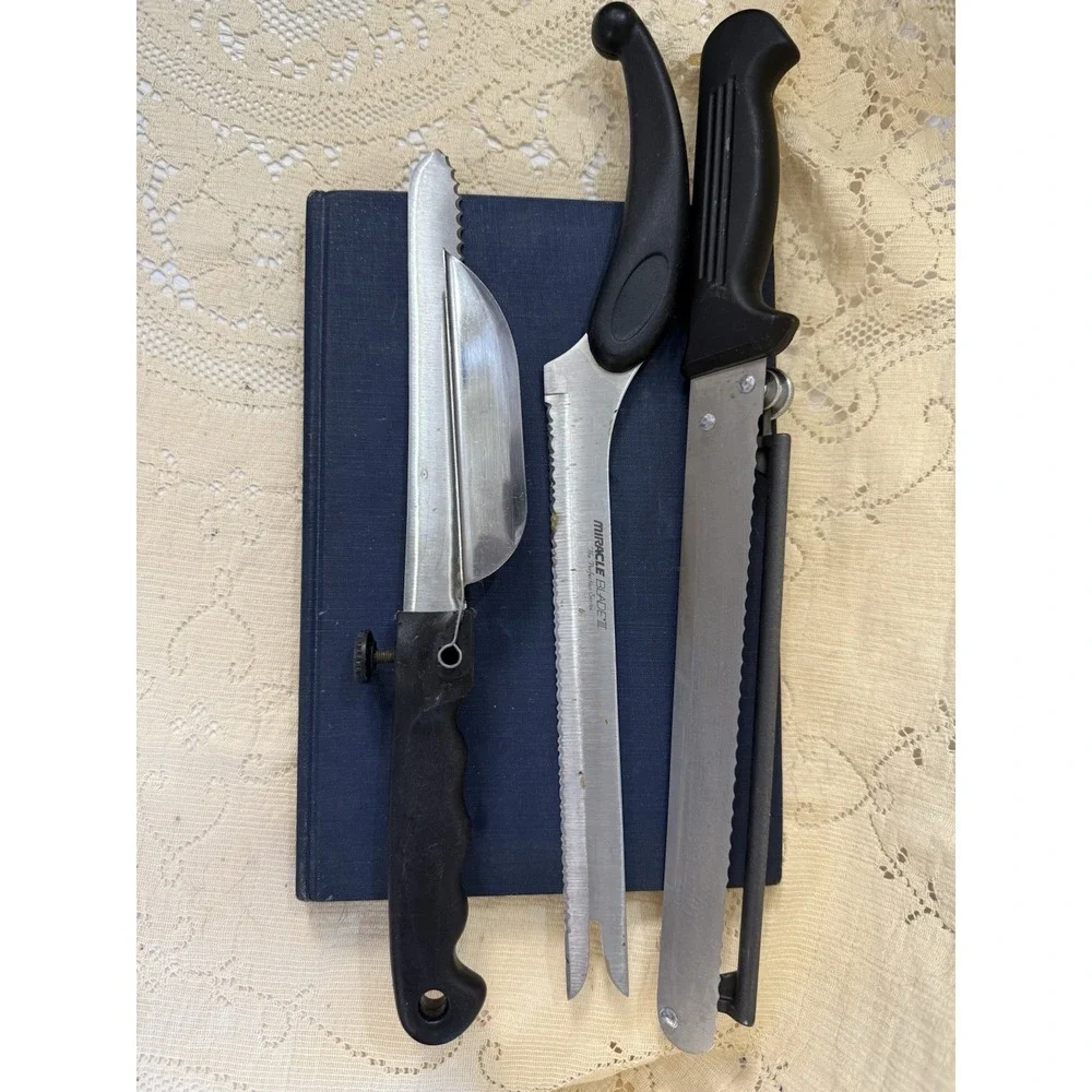 Vint Kitchen Knife Lot Miracle Blade II,Montana Sandvik,Hamer US Stainless Steel